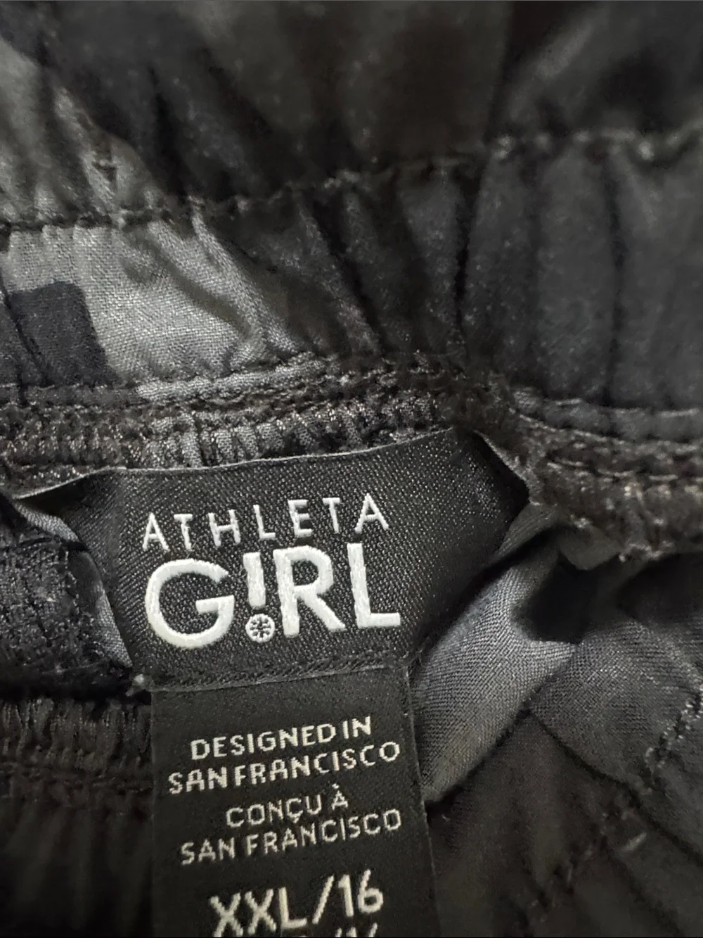 Athleta Gray Black Camo Kids Athletic Shorts